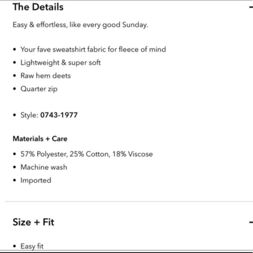 NEW [Aerie] Sunday Soft 1/4 zip sweatshirt - Picture 11 of 12